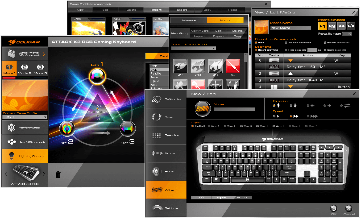 骨伽 COUGAR ATTACK X3 RGB SPEEDY - RGB 背光 机械式键盘