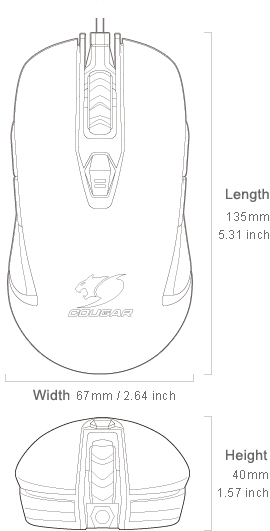 COUGAR 400M - 尺寸