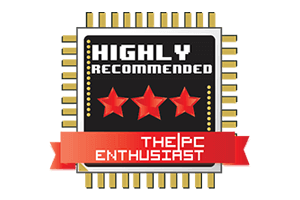 For its features, design and functionality I give it The PC Enthusiast’s Highly Recommended Award.